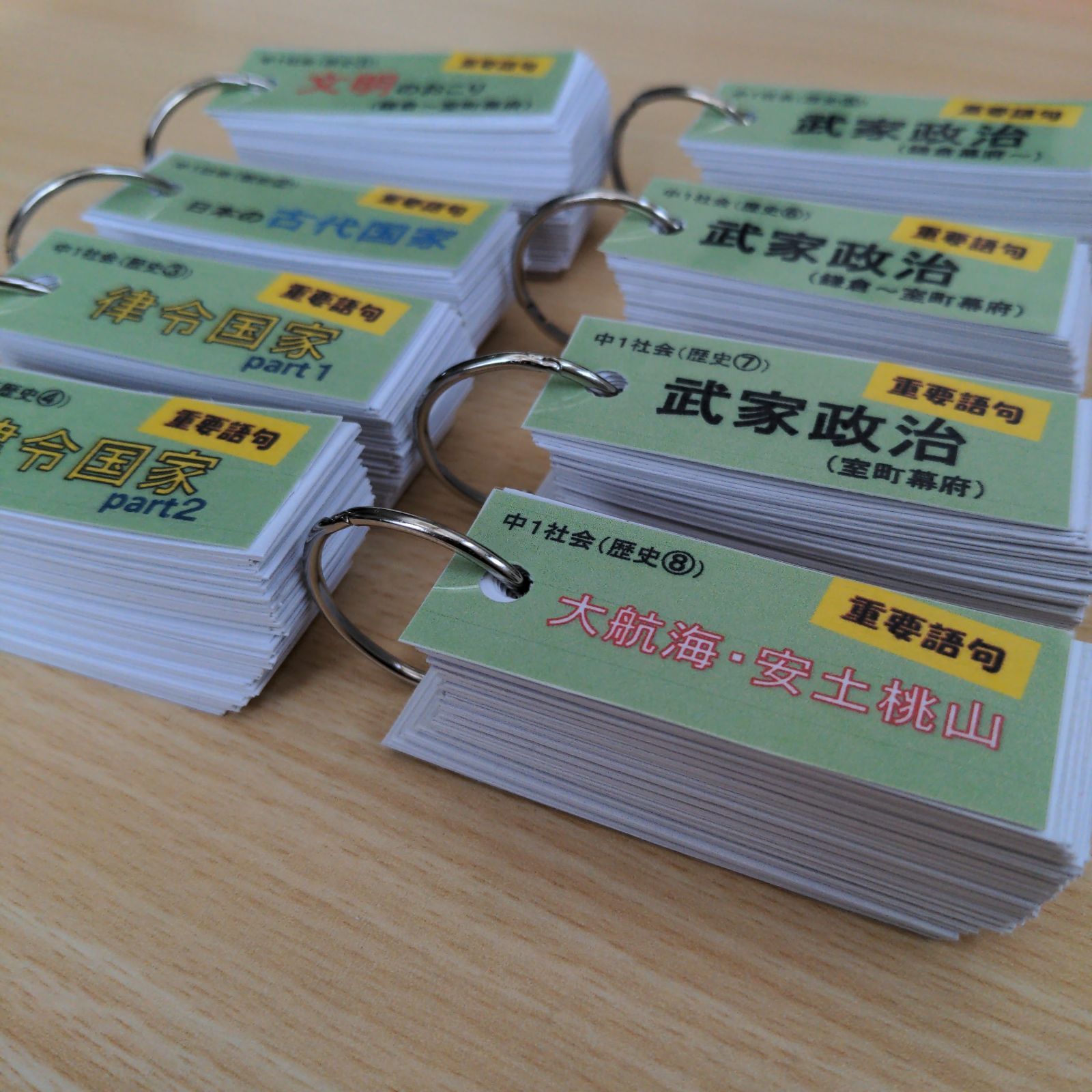 単語帳】中学社会(歴史分野)8冊組／中1範囲 - メルカリ