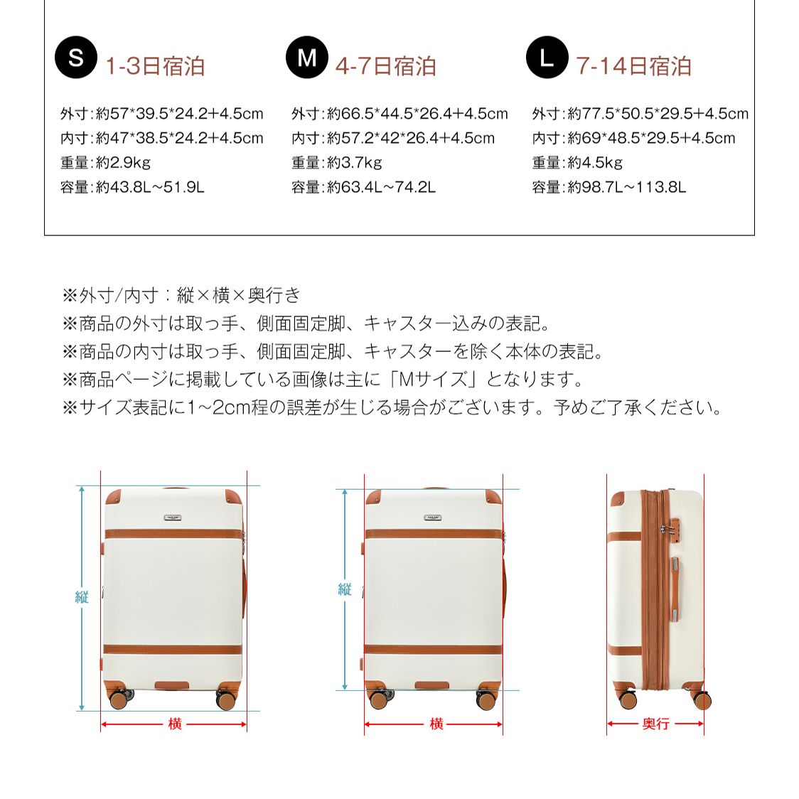 スーツケース Mサイズ キャリーケース キャリーバッグ ストッパー付き 容量拡張機能 フック式底足 TSAロック搭載 4日-7日用 中型 GC DECORATOM_COM_BR