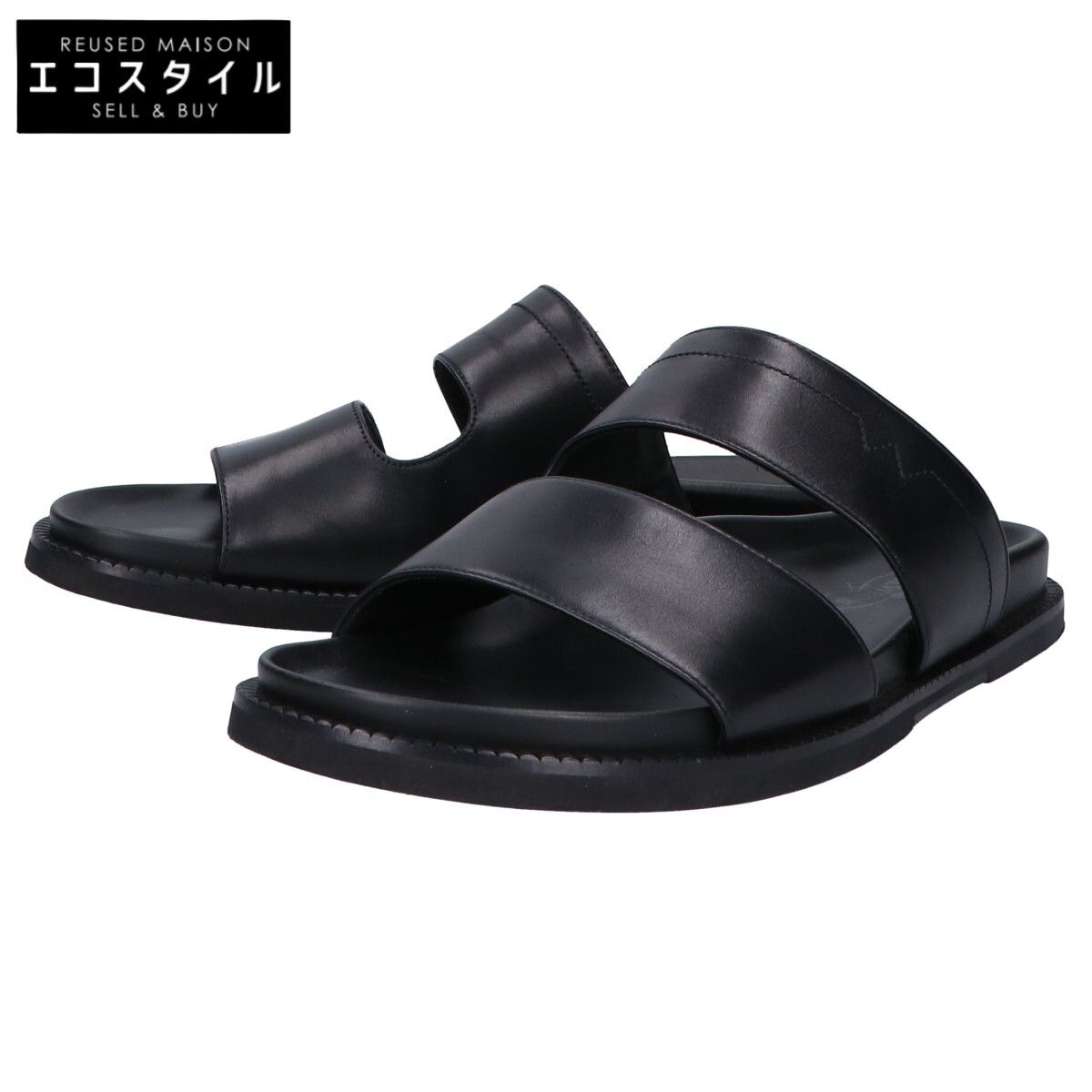 J.M. WESTON ジェイエムウエストン 956 レザー ダブルV アナトミカルミュール ブラックソフトカーフ 7