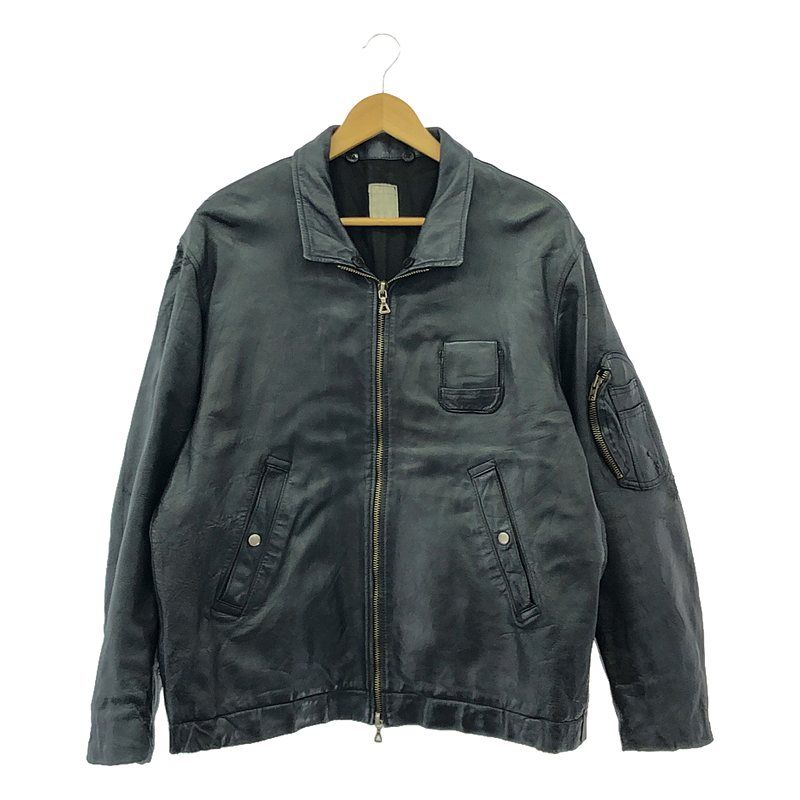 70s〜フランス軍　パイロットジャケット 70's】French Air Force Pilot Leather Jacket Size.92C