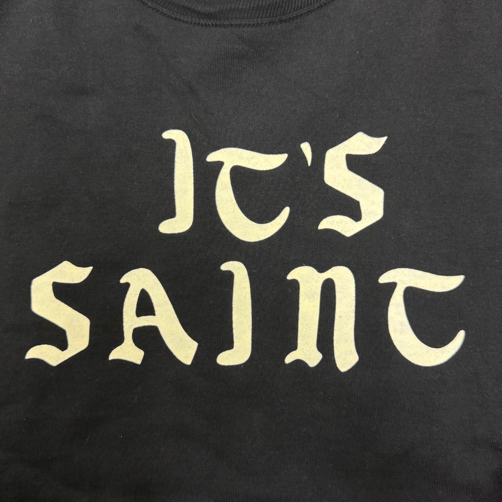 SAINT MICHAEL 24AW CREW SWT / IT'S SAINT / BLACK ロゴ