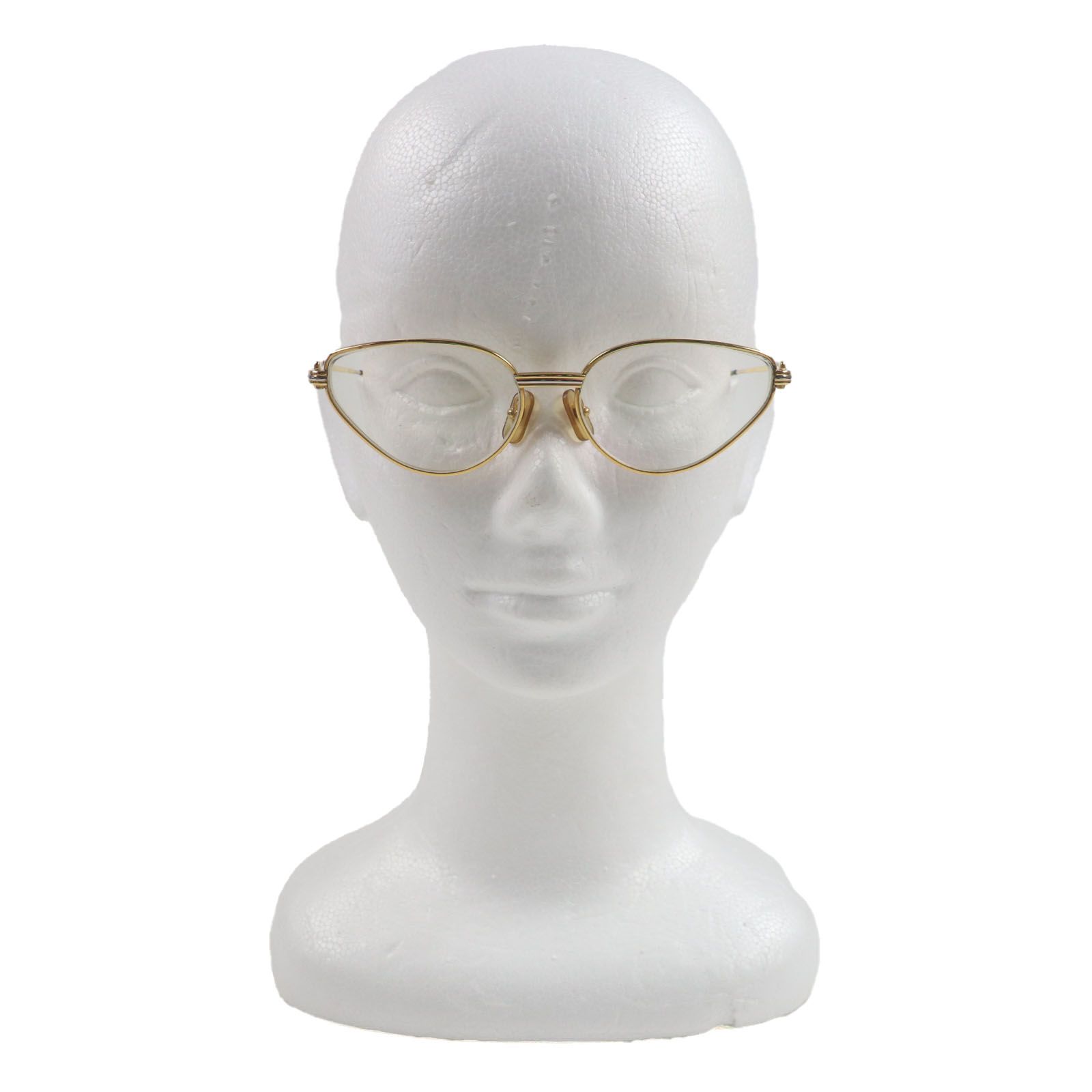 努力の結実 人気 Cartier カルティエ トリニティ ロゴ金具付き メガネ 眼鏡 アイウェア ゴールド ボルドー 54 15 135 度入り フランス製 メンズ 【有名な】