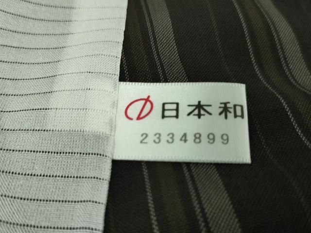 平和屋本店□希少 夏物 本場黄八丈 黒八丈 夏黄八 紗紬 間道 逸品 未  