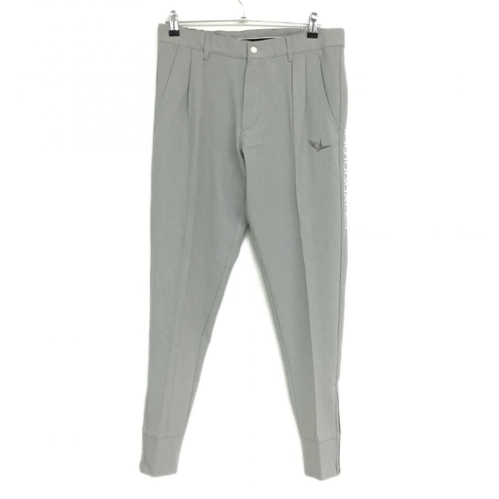 超美品】ウノピュウノウグァーレトレ パンツ ライトグレー 鶴 裾ジップ  