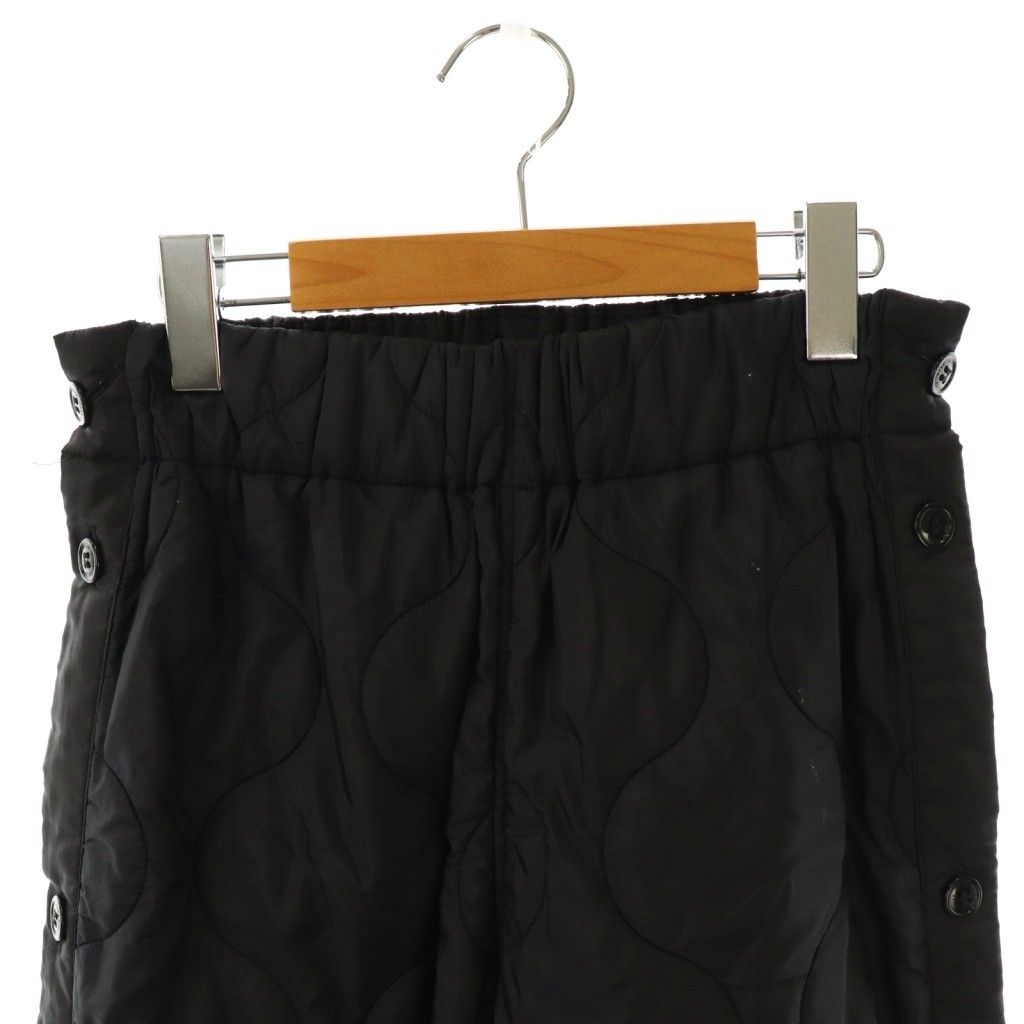 ハイク HYKE QUILTED PANTS キルティングパンツ 1 ブラック /DO