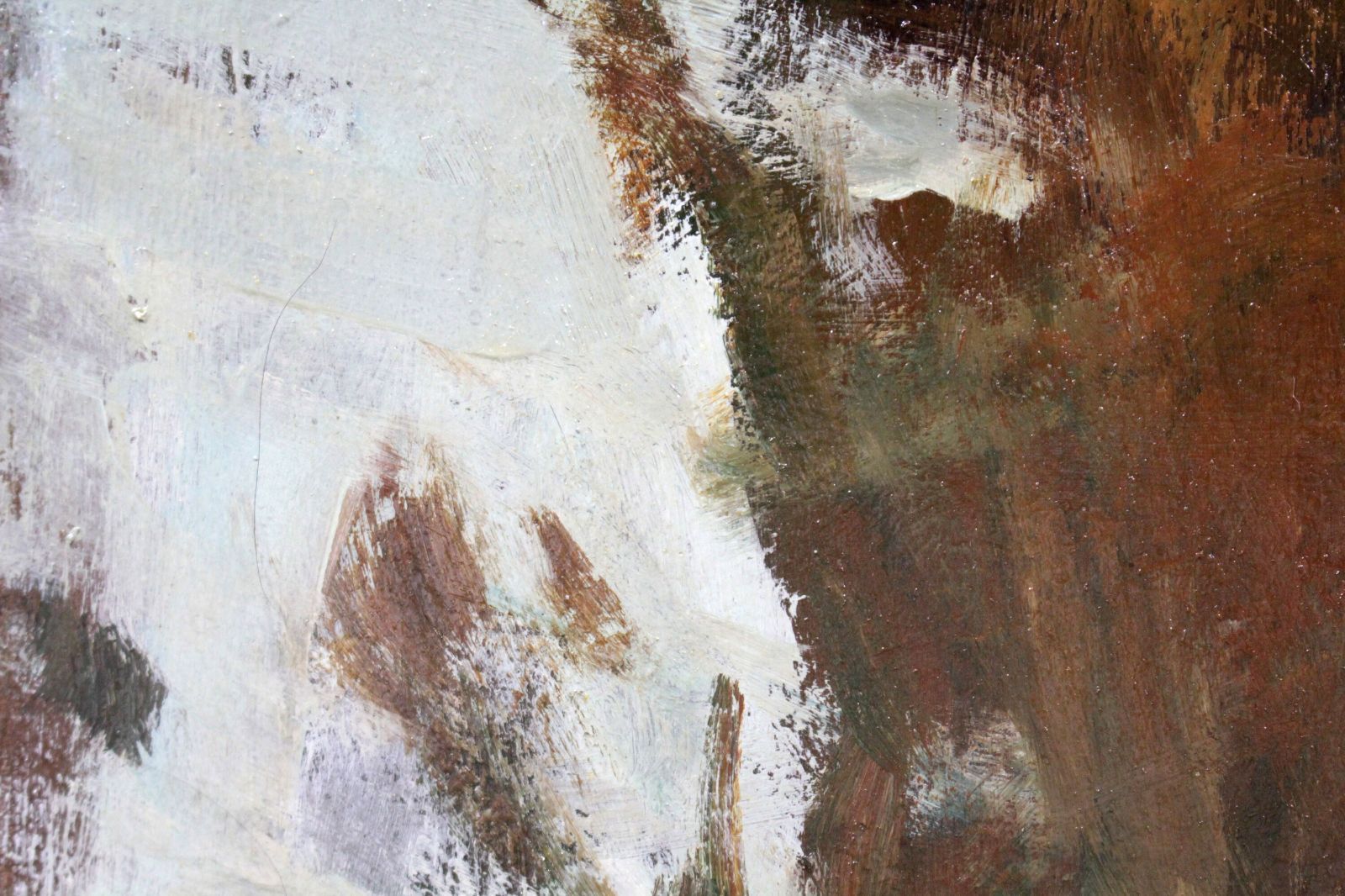 森本三郎『冬景色』油彩画【真作保証】 絵画 森本三郎 『冬景色』 油彩画 - 北海道画廊