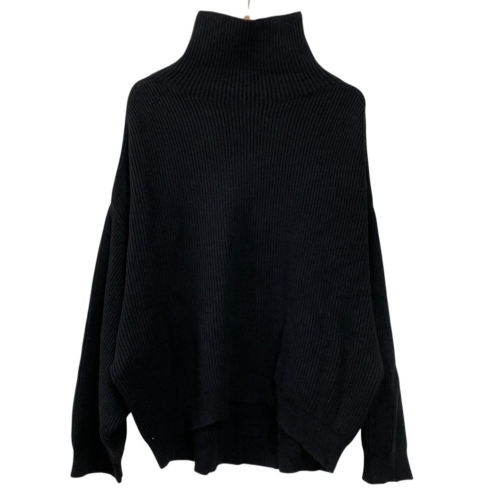 美品 MUSE Deuxieme Classe ミューズドゥドゥーズィエムクラス LEWES アゼ プルオーバー タートルネック ニット セーター ブラック レディース 古着 中古 MUSE de Deuxieme Classe 美品 ミューズドゥドゥーズィエム
