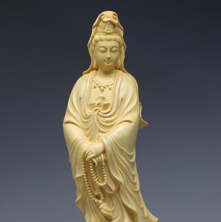 中国仏像　木彫　仏教美術　仏像 仏教美術 木彫仏像 精密細工 開運風水 観音菩薩像 ッゲ 彫刻工芸