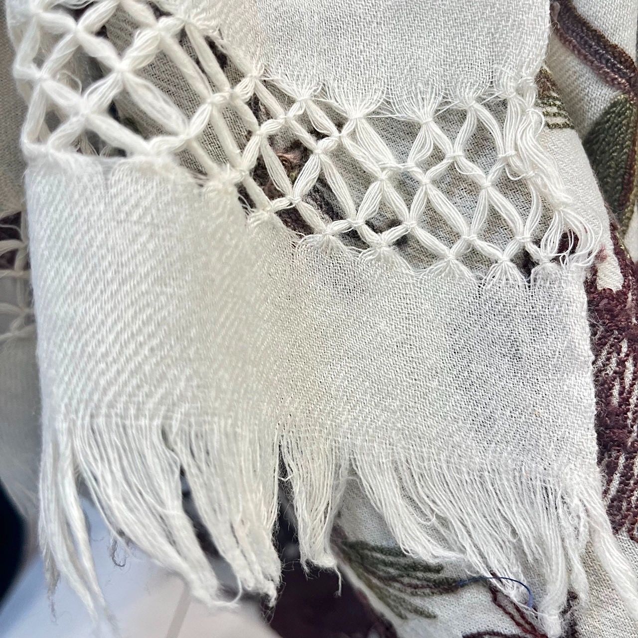 花柄 刺繍ストール