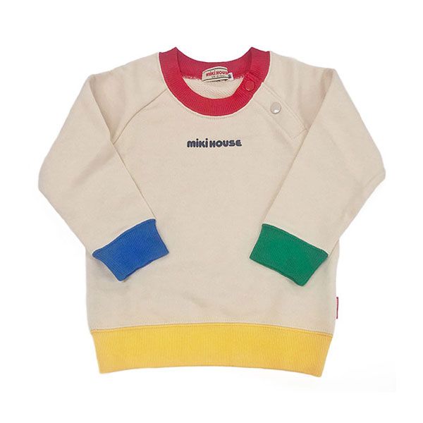 ミキハウス　トレーナー　きりん　110 ○30％OFFセール○ミキハウス mikihouse mikihouse ロゴプリント