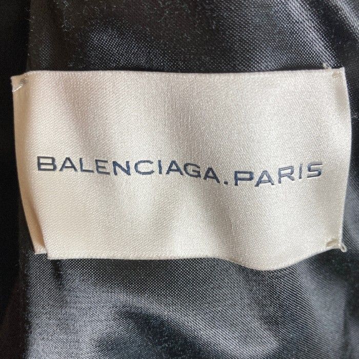 ★BALENCIAGA バレンシアガ ウールブレンド ピーコート 3CTV85 4140 ブラック size48