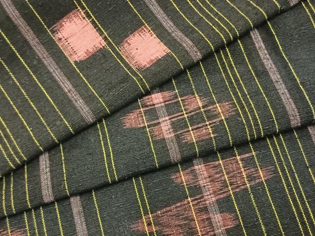 平和屋着物▽本場琉球紬 単衣 手織 正絹 逸品 AAAZ1512fy