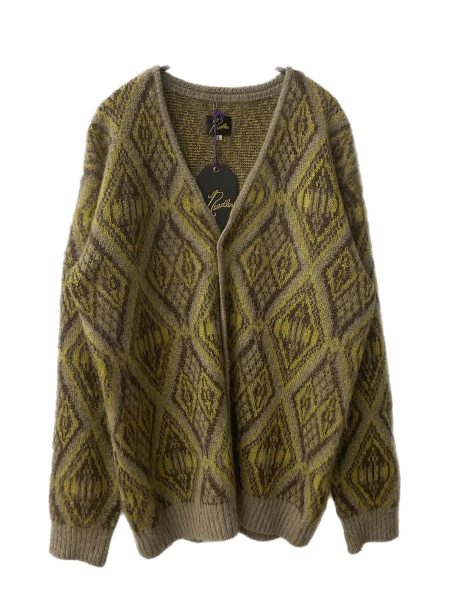 ニードルス Needles モヘアニットカーディガン J0255 総柄 マルチ