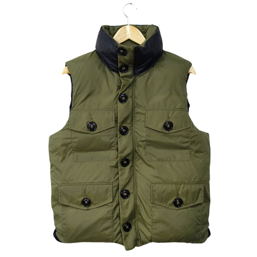 美品 カナダグース CANADA GOOSE MONTREAL モントリオール レザー切替 ダウン ベスト 3424JML R メンズ S/P アウター アウトドア S/P