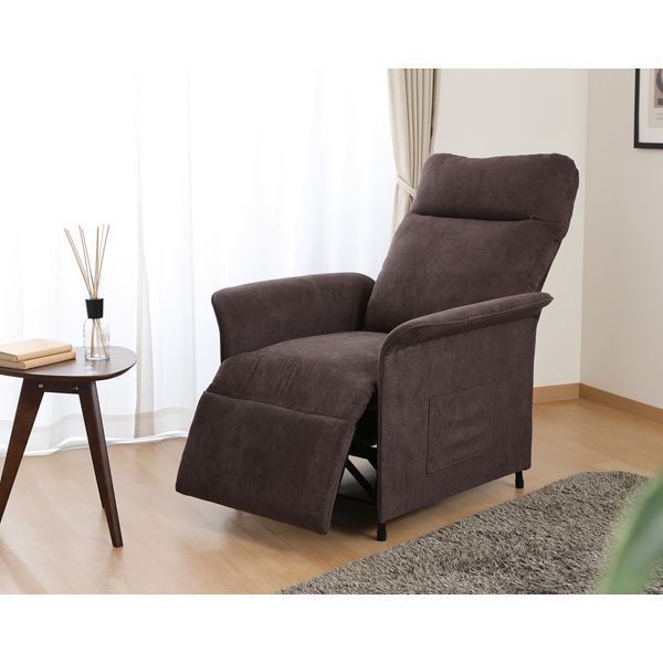 電動リクライナー SIMPLE 1P BR ブラウン 組立品 代引不可