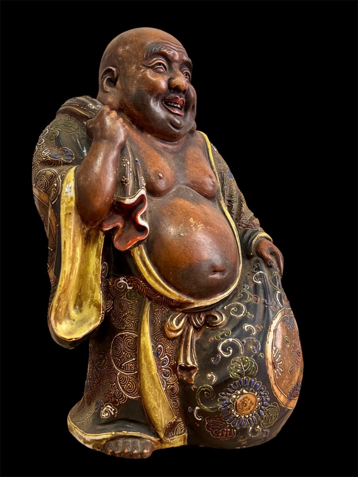 九谷焼 七福神 布袋さん 布袋様 古九谷焼 七福神 布袋 置物