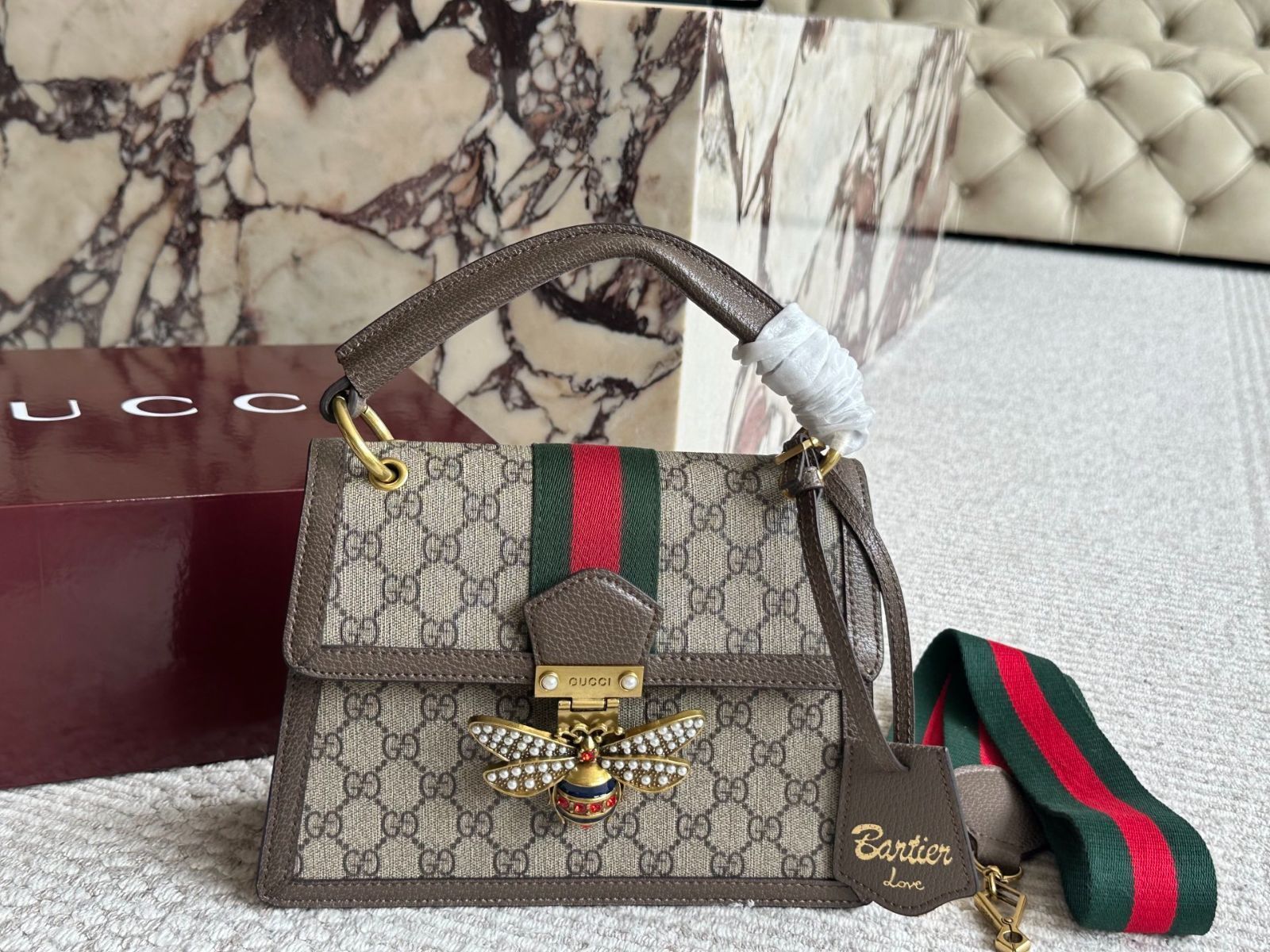 女性用レザー製クロスボディダブルストラップショルダーバッグチェーン