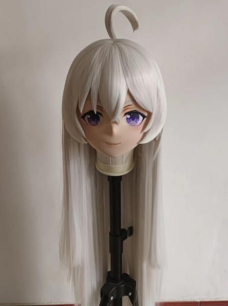 全頭マスク ロック付き NO.1156 フルマスク ドール ヘッドロリータ人形 コスプレ マスク 仮装 着ぐるみ 二次元