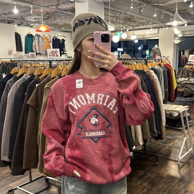 USED スウェット ブリーチ加工