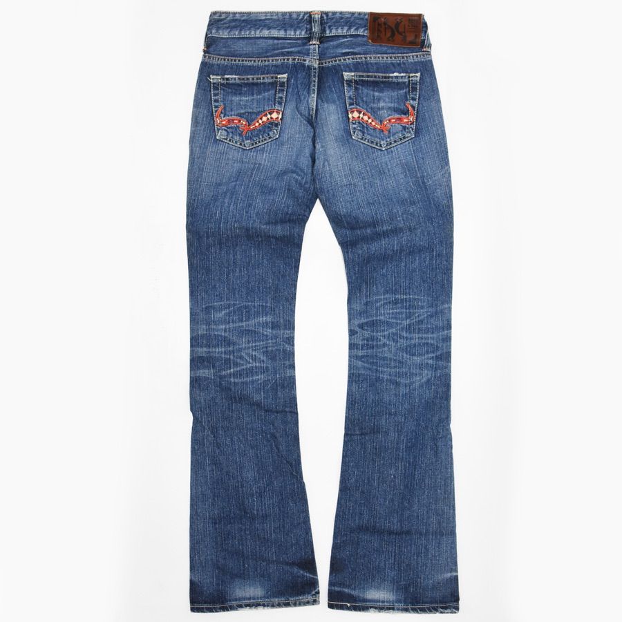 A】EDWIN SOMETHING Vienus Jean サムシング ビーナスジーン レディース デニム ブーツカット インディゴ W28 L33  E533 エドウィン ダメージ加工 - メルカリ