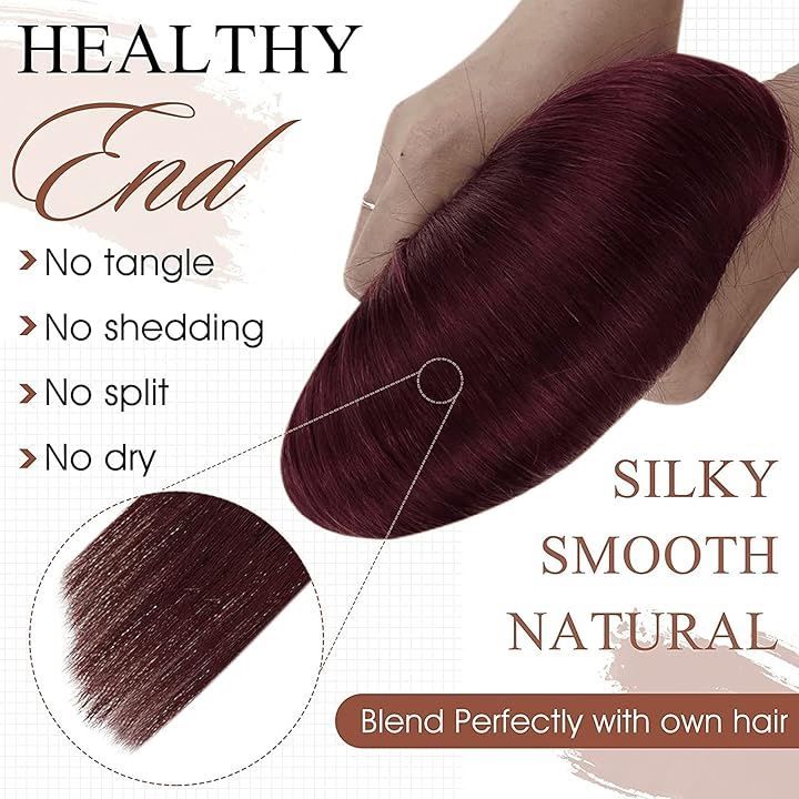 XUANHEFA 人毛 ring loop hair チップエクステ レミーエクステ