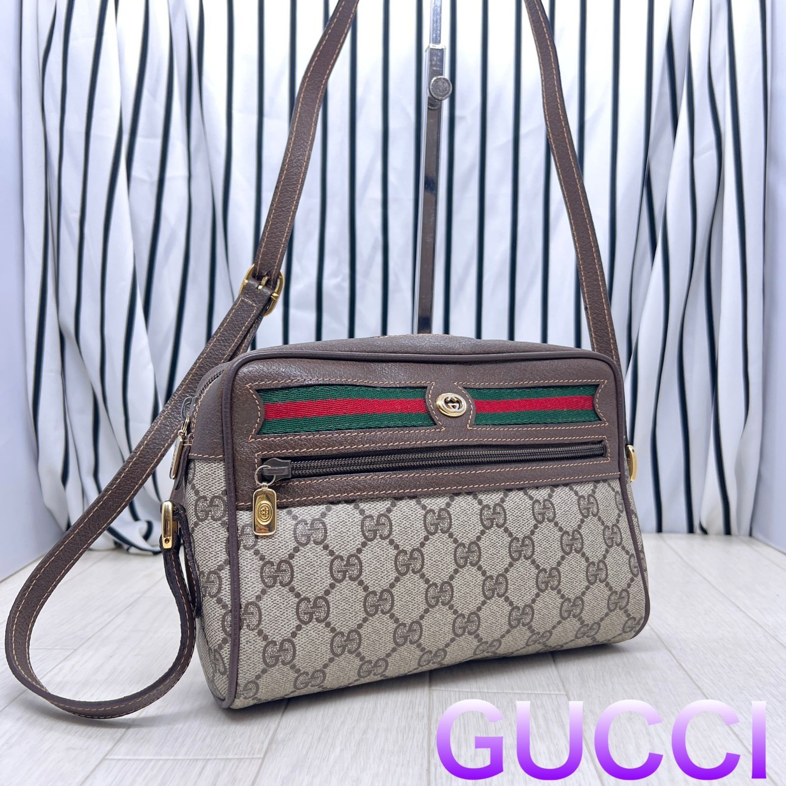 極美品❣️GUCCI オールドグッチ シェリーライン ショルダーバッグ 