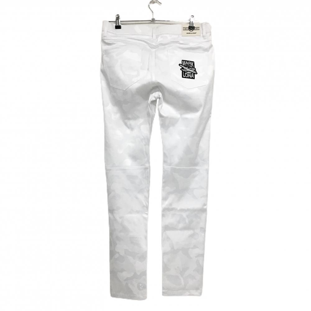 ☆SALE価格☆マークアンドロナ パンツ 白 カモフラ スカル 迷彩 メンズ
