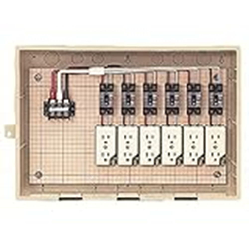 屋外電力用仮設ボックス 漏電しゃ断器 分岐ブレーカ コンセント内蔵 ELB組込品 15-6CTB