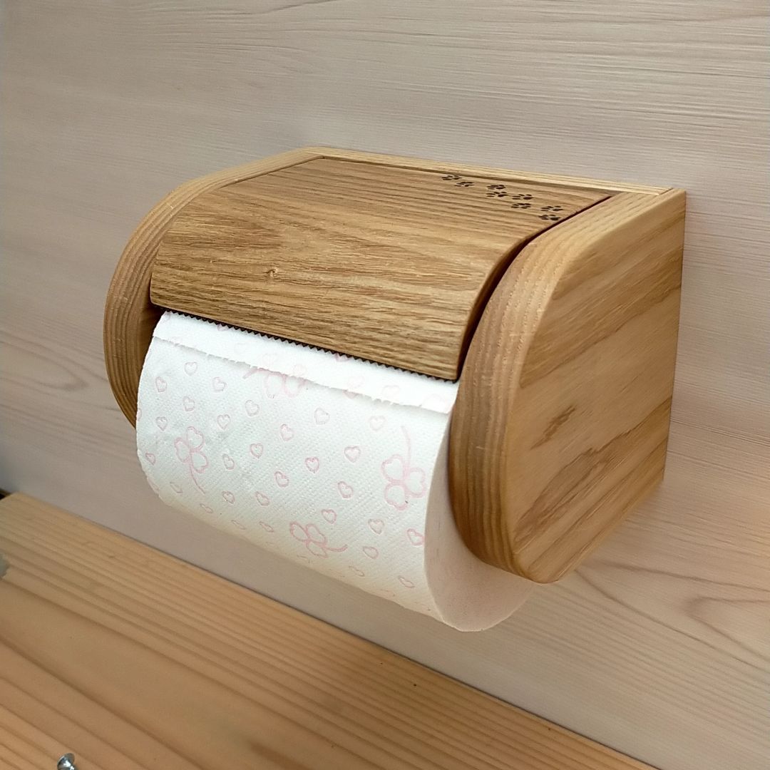 オフ 木製トイレットペーパーホルダー