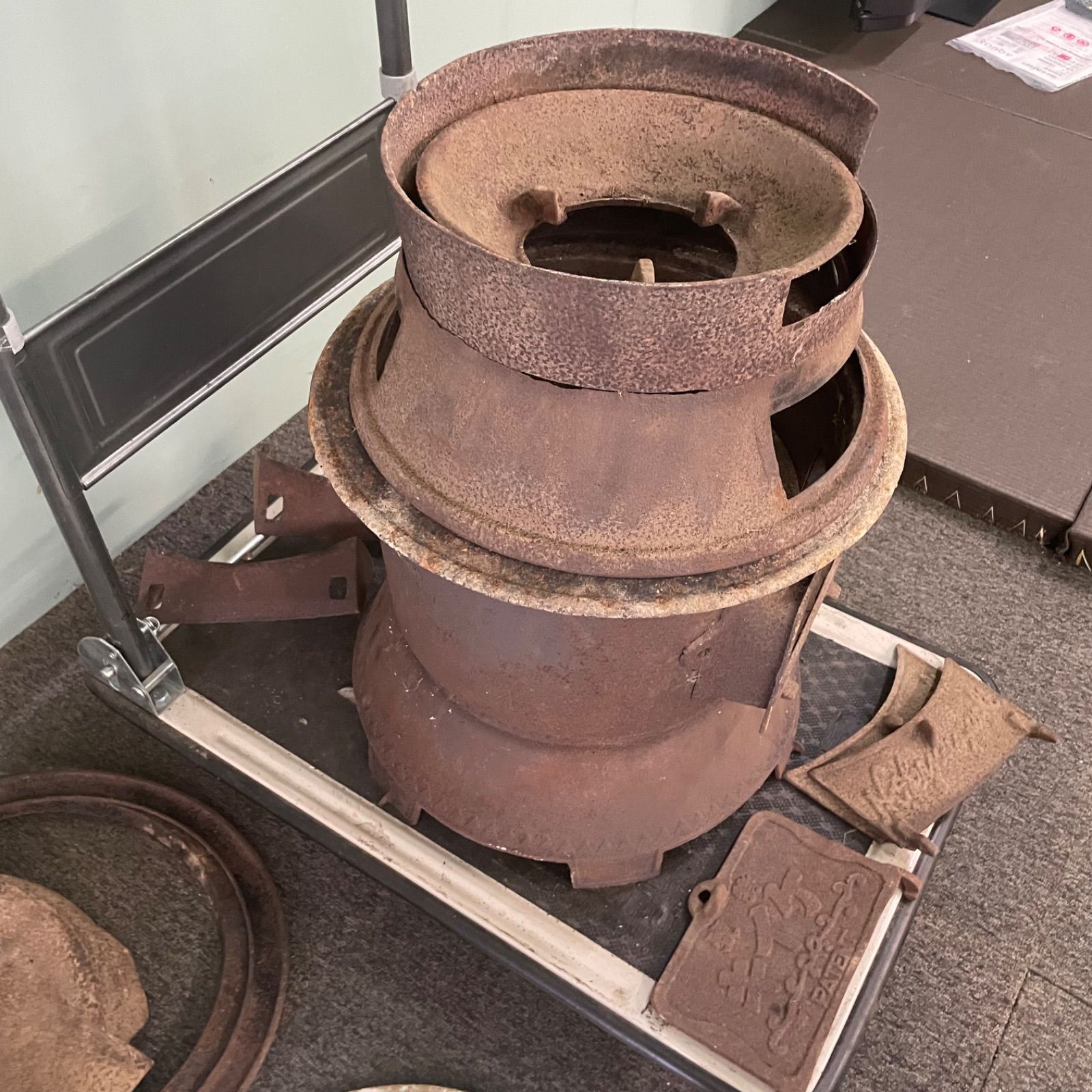 ♭ だるまストーブ キイケ レトロ 古道具 薪ストーブ 部品取り 現状品
