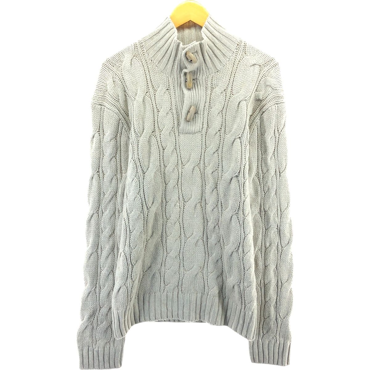 古着 ラルフローレン Ralph Lauren POLO by Ralph Lauren ハイネック ケーブル編み ニットセーター メンズL相当/eaa492157