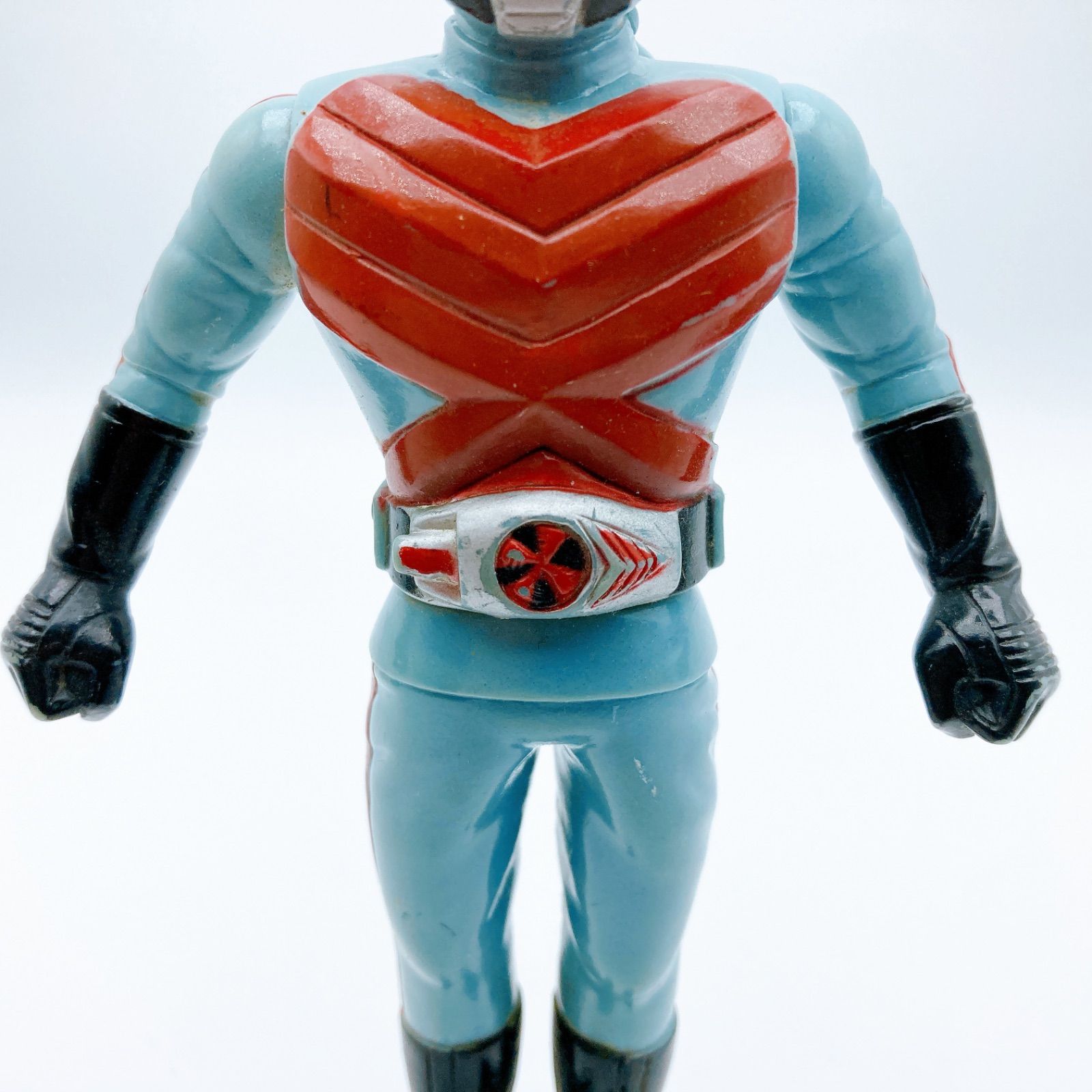 BANDAI - 昭和レトロ　骨董品　仮面ライダーX　16cm　ソフビ　フィギュア レトロ・日本製】仮面ライダーX ソフビフィギュア バンダイ 1989