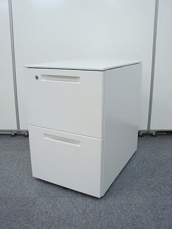コクヨ iS 2段ワゴン キャスターワゴン サイドワゴン 引き出し キャビネット 脇机 ホワイト オフィス家具 在宅 テレワーク