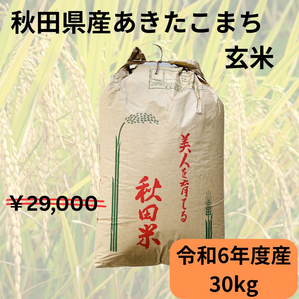秋田県産あきたこまち玄米 30kg 令和6年度産
