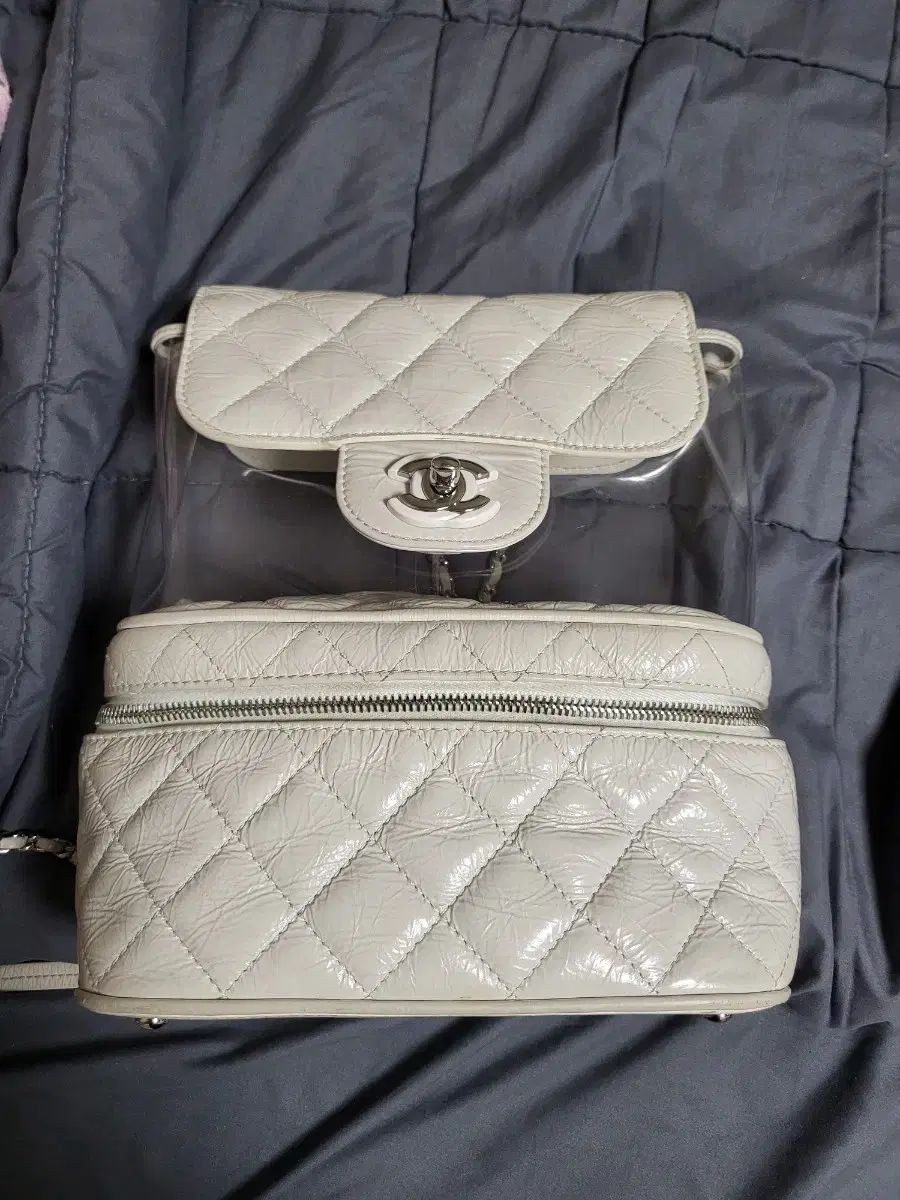 Chanel シャネル pvc バッグ ホワイト