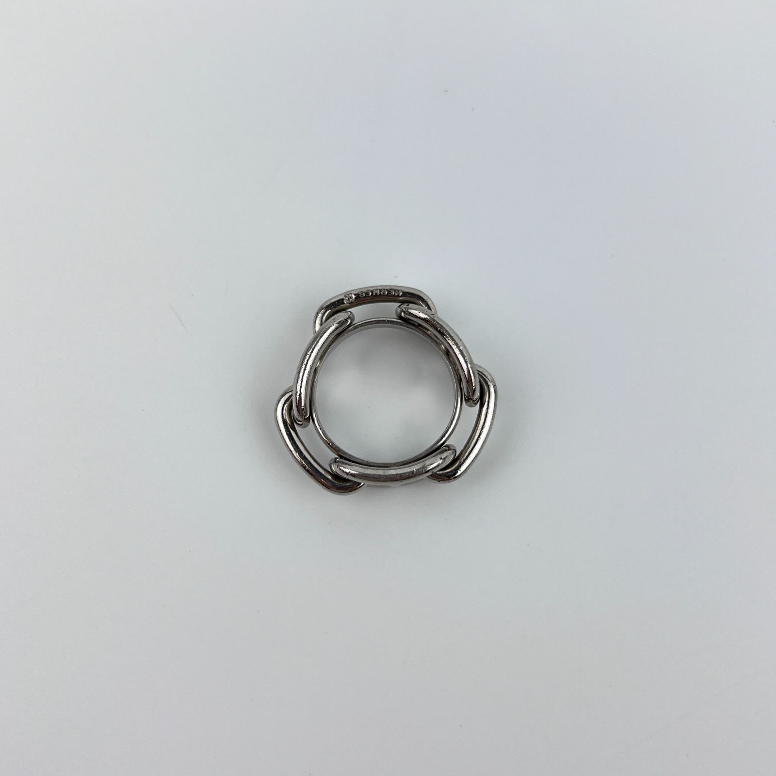中古】HERMES エルメス ルガテ スカーフリング シルバー