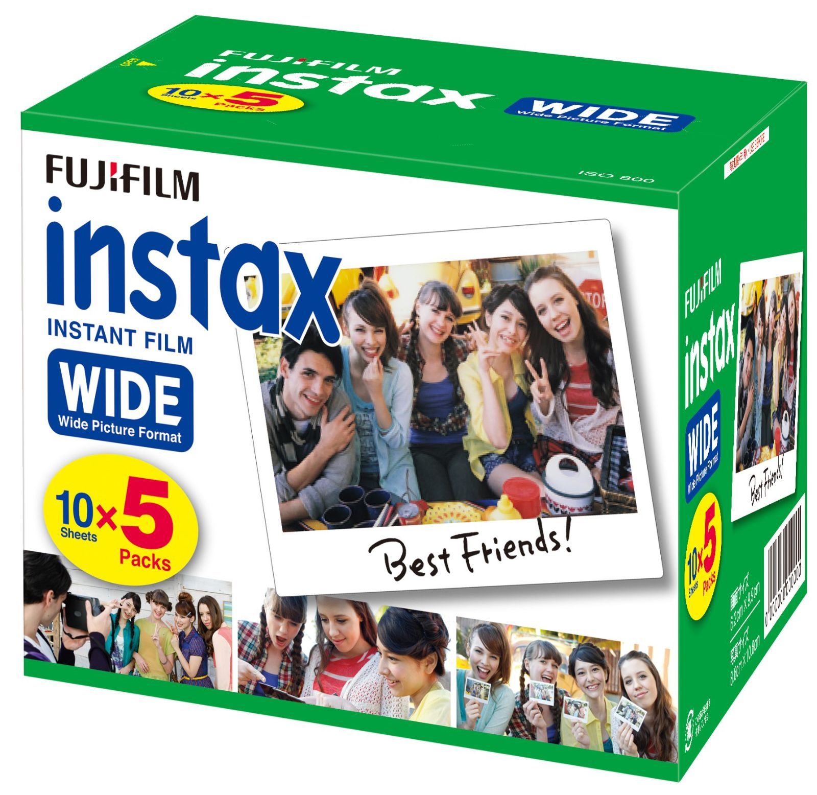富士フイルム FUJIFILM インスタントカメラ ワイド用フィルム 50枚入 INSTAX WIDE K R 5