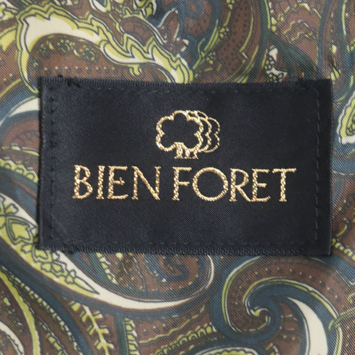 極美品▽BIEN FORET MINK シェアードミンク 裏地ペイズリー柄 本毛皮