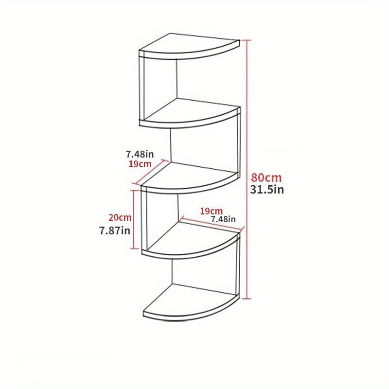 壁掛け棚ウォールシェルフ 壁棚傷つけない 壁面収納 飾り棚 収納スペース拡張 収納ラック壁掛け 飾り棚壁 三角コーナーウォールラック 角棚 置物棚 シンプル 機能的 デッドスペース解消 5段 白