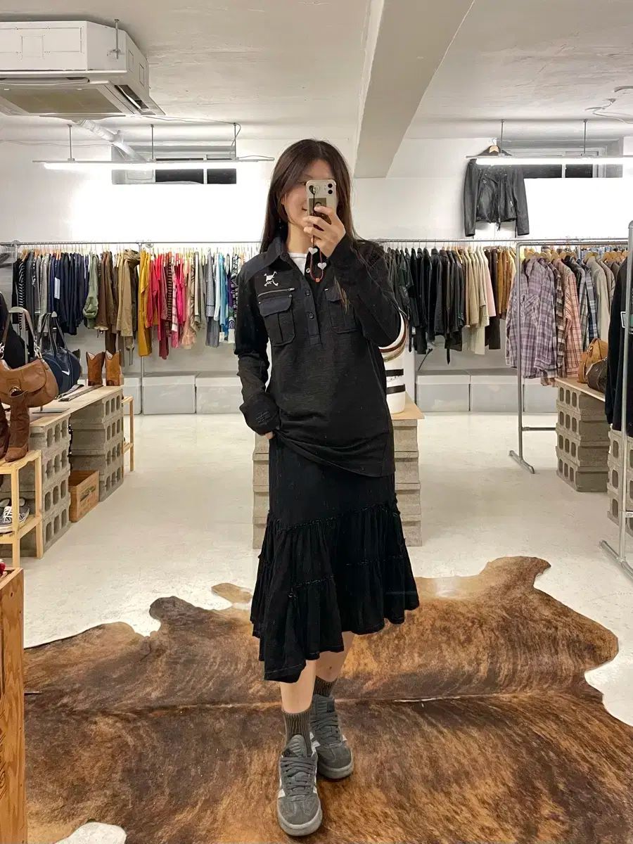 COMME DES GARCONS tricot unbalance skirt