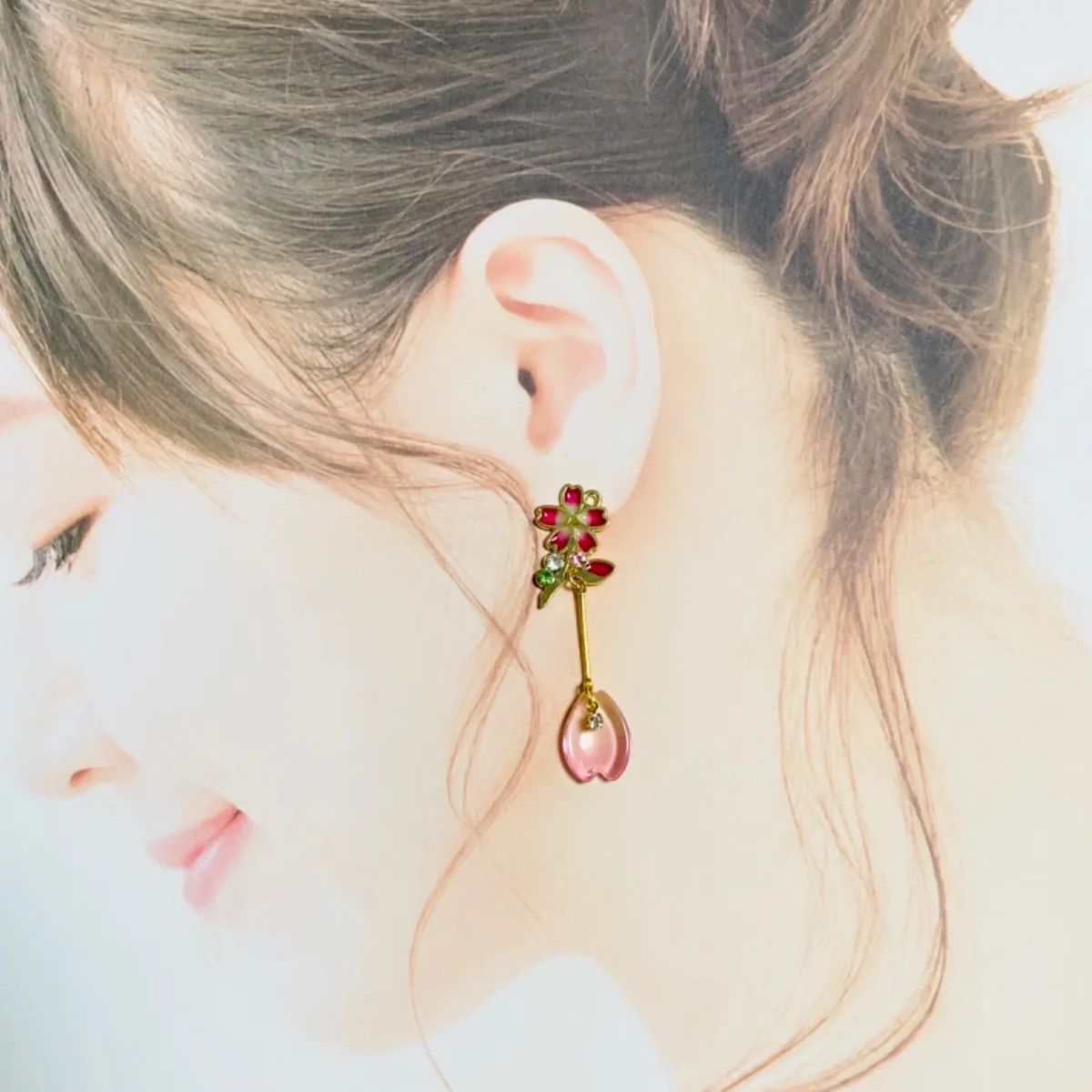 ハンドメイド 春よ、こい♡恋♡桜〈ピアス/イヤリング〉 - メルカリ