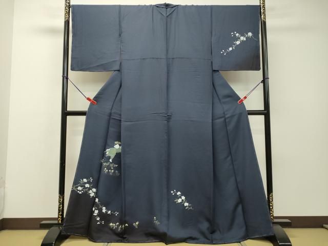 平和屋着物○訪問着 童子草花文 暈し染め 金銀彩 正絹 逸品 未使用  
