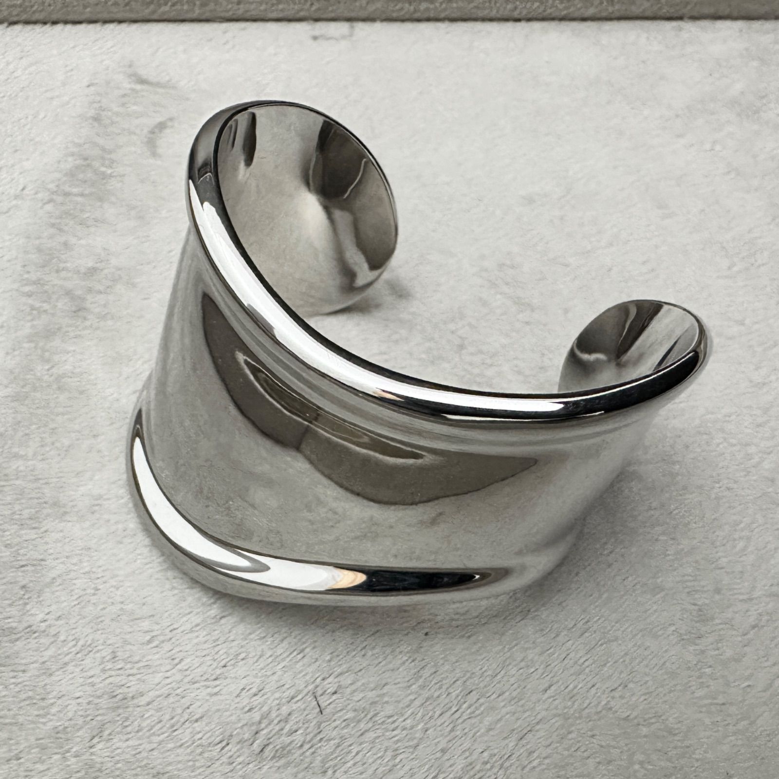 TIFFANY-Co. ティファニー バングル スモール ボーン カフ 右手用 Ag925 シルバー 約73g エルサ ペレッティ