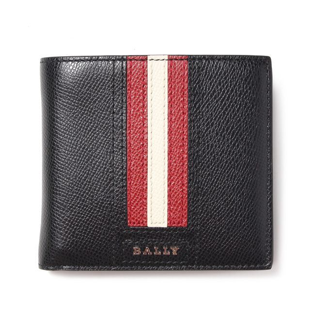 新品未使用】 BALLY バリー メンズ 財布 ブラック ロゴ 折りたたみ財布