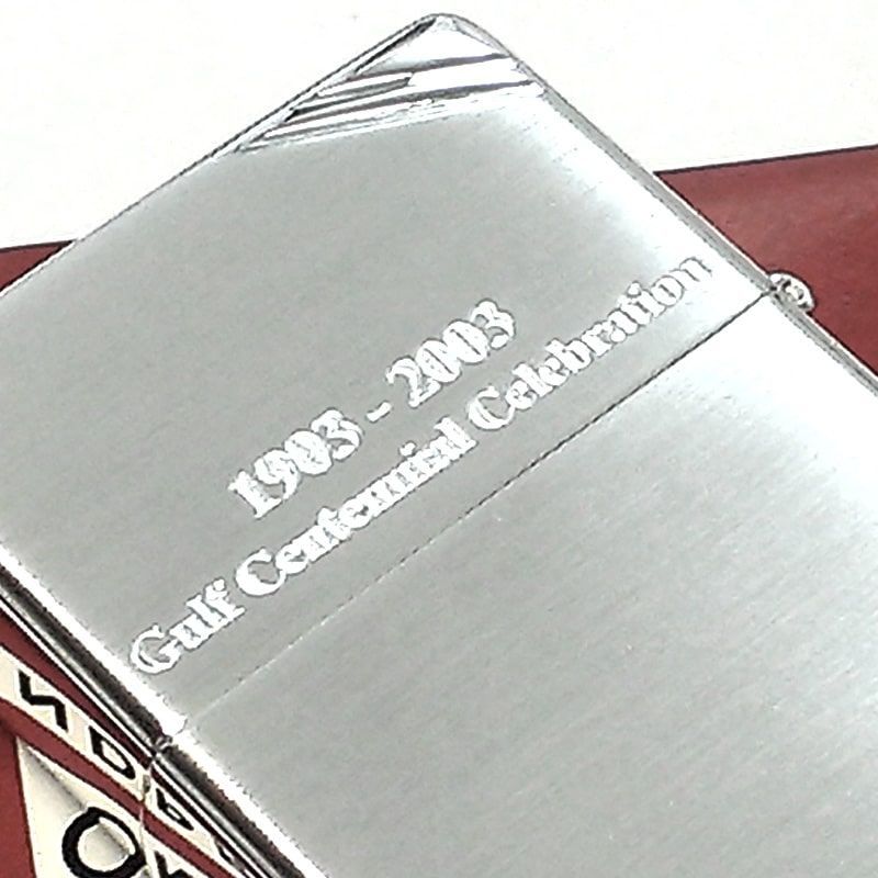 ZIPPO ライター GULF 1937レプリカ フラットトップ レア ジッポ シルバー 10ミクロン 2003年製 シリアルナンバー入り ガルフ  かっこいい 絶版 企業ロゴ ビンテージ 廃盤 珍しい メンズ 未使用品 ギフト  プレゼント|mercariメルカリ官方指定廠商|Bibian比比昂代買代購