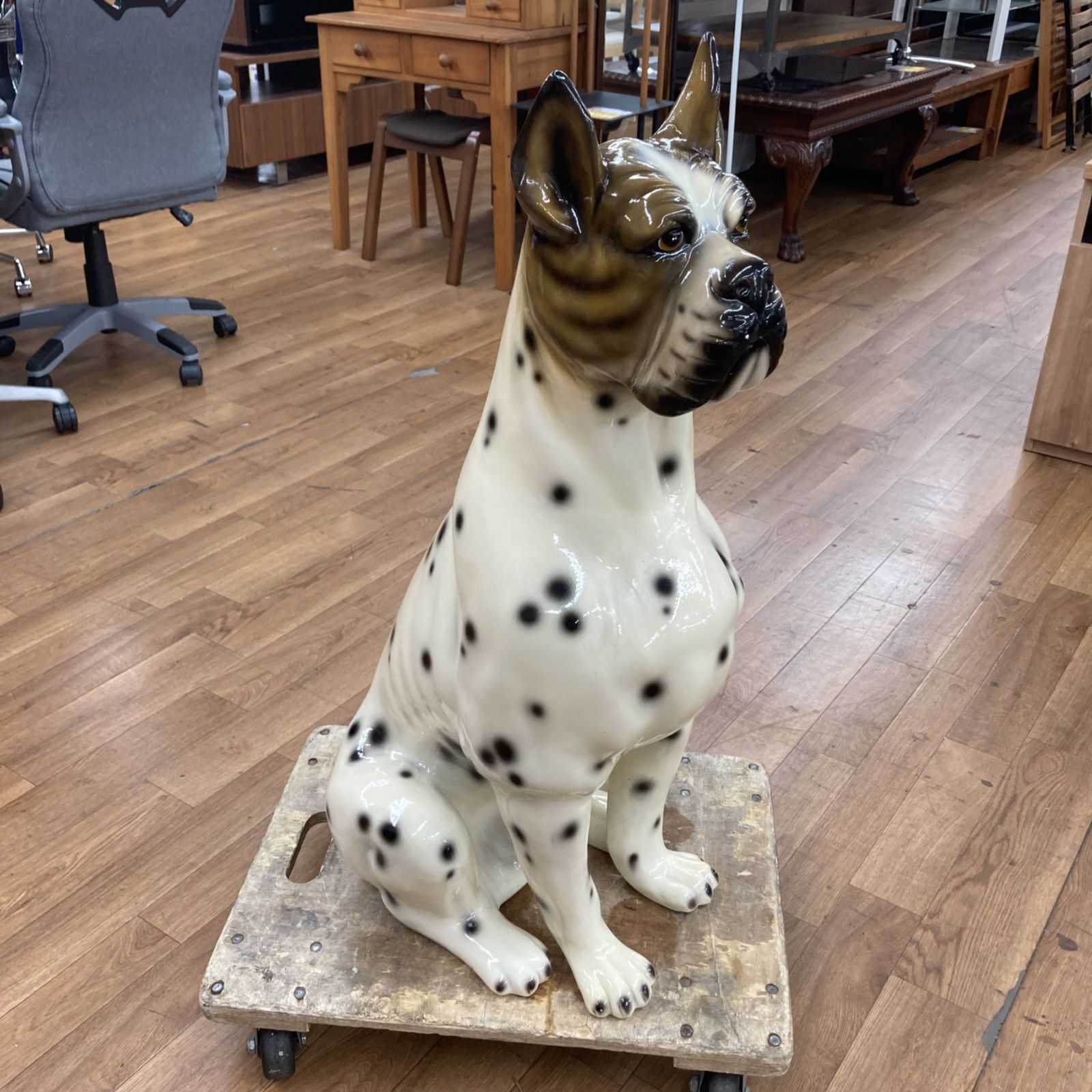 S156 ⭐ 犬の陶器 置物 インテリア 犬雑貨 USED