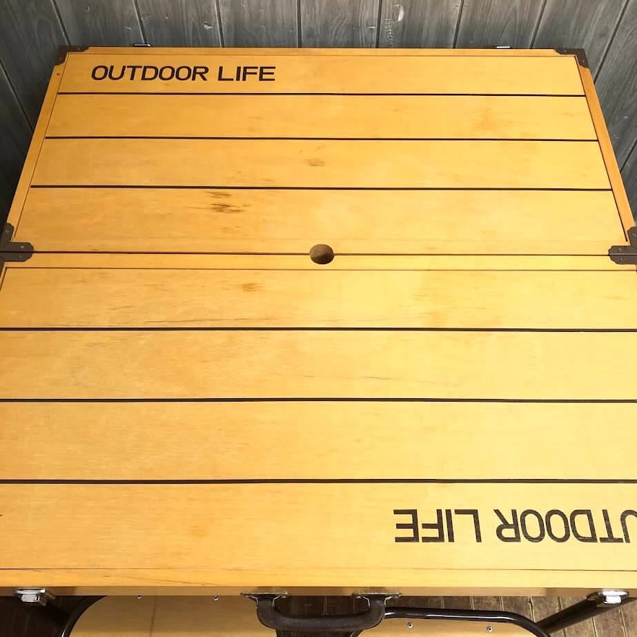 ss6906 【中古】 アウトドアテーブルセット ナチュラル 木目 折りたたみ キャンピングテーブル 収納テーブル 椅子4脚 トランク型 コンパクト  キャンプ ピクニック アウトドアテーブル 中古 - メルカリ