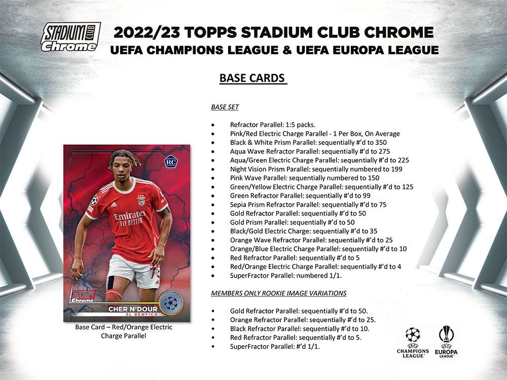 【新品 未開封ボックス】2022-23 Topps Stadium Club Chrome UEFA Champions League & UEFA  Europa League Soccer Trading Cards Box