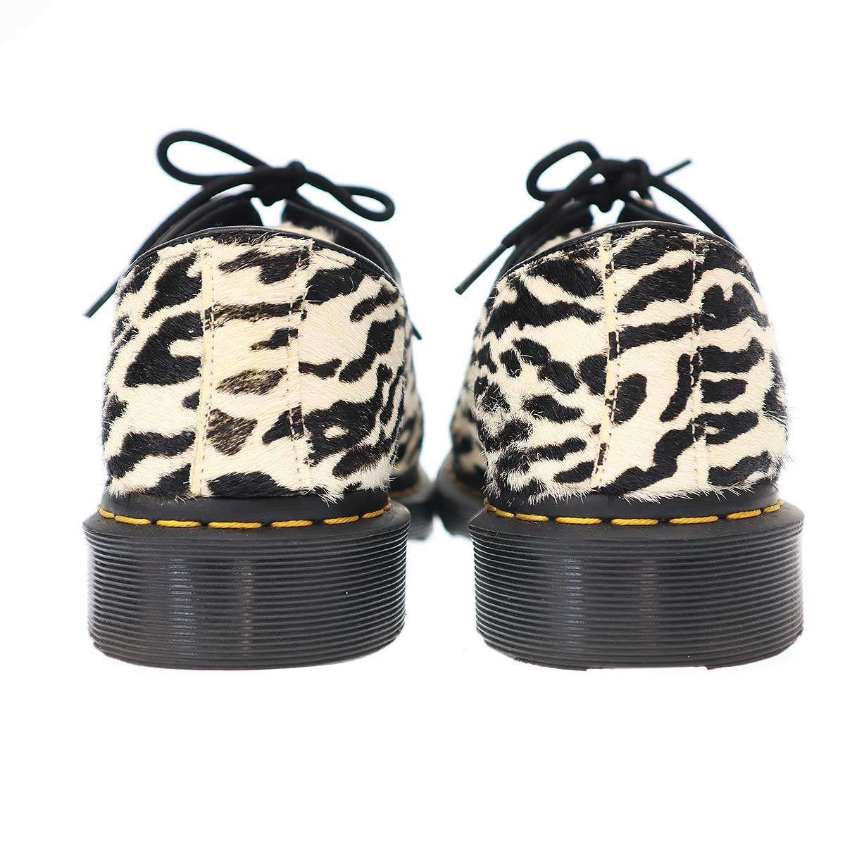 WACKO MARIA×Dr.Martens ワコマリア×ドクターマーチン LEOPARD 3EYE SHOE ハラコシューズ DRMARTENS-WM-SH02 ホワイト UK8(27cm)