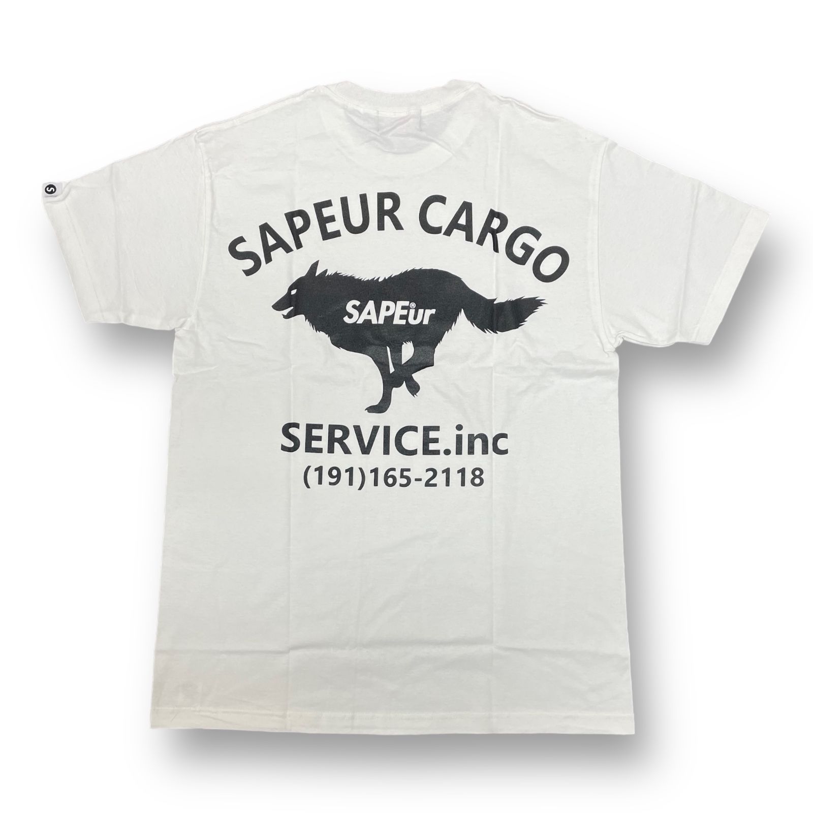 新品 SAPEUR CARGO SERVICE 限定T-shirt オオカミ プリント クルーネック Tシャツ サプール カーゴ 　L